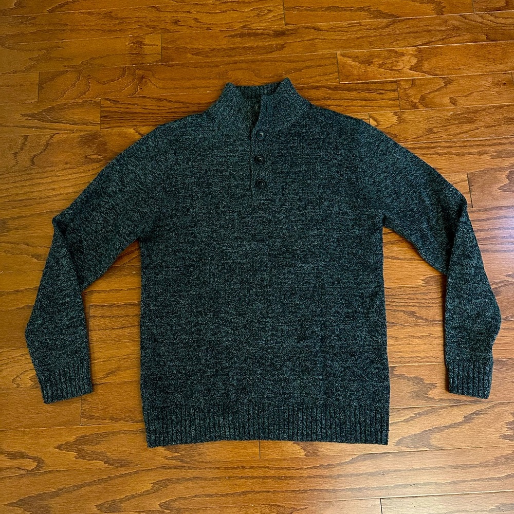 Old Navy Button Sweater - Charcoal / Grey / Black - Medium